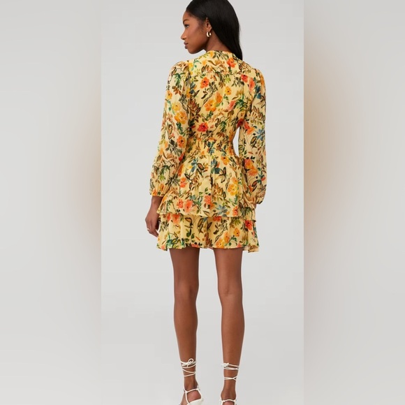 Rays for Days Laurel Dress with Creamy Yellow Floral and Cutout, size womens‎ XS - Picture 2 of 6